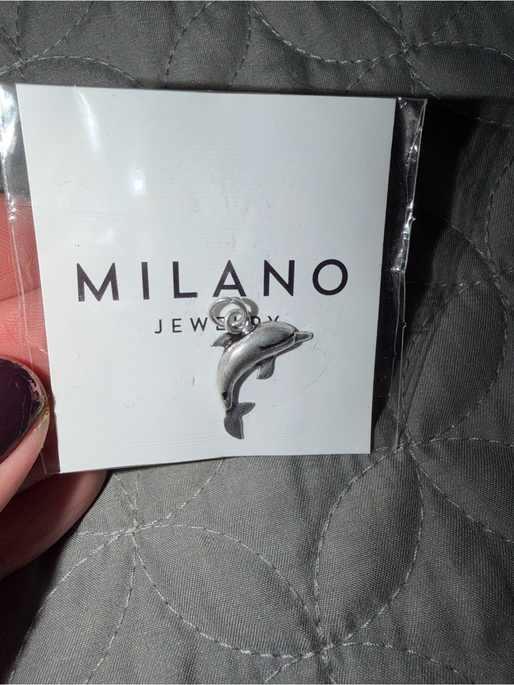 NEW NWT Milano Silver Dolphin Charm Pendant. MUST BE BUNDLED